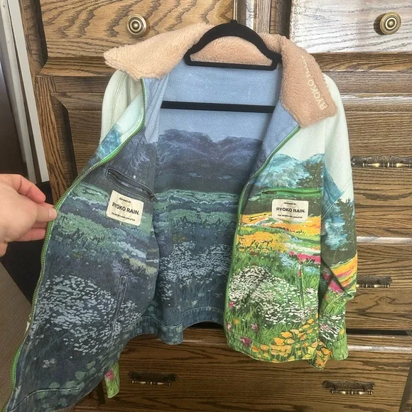 Ryoko Rain Reversible Valley of Flowers Work Jacket - Picture 5 of 5